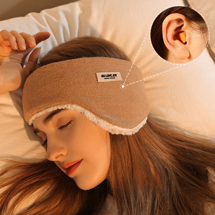Golovejoy Winter Warm Soundproof Earmuffs + Earplugs Set Sleep Eye Mask, 2 In 1 (Gray), 2 In 1 (Pink), 2 In 1 (Black), 2 In 1 (Beige), 2 In 1 (Khaki)