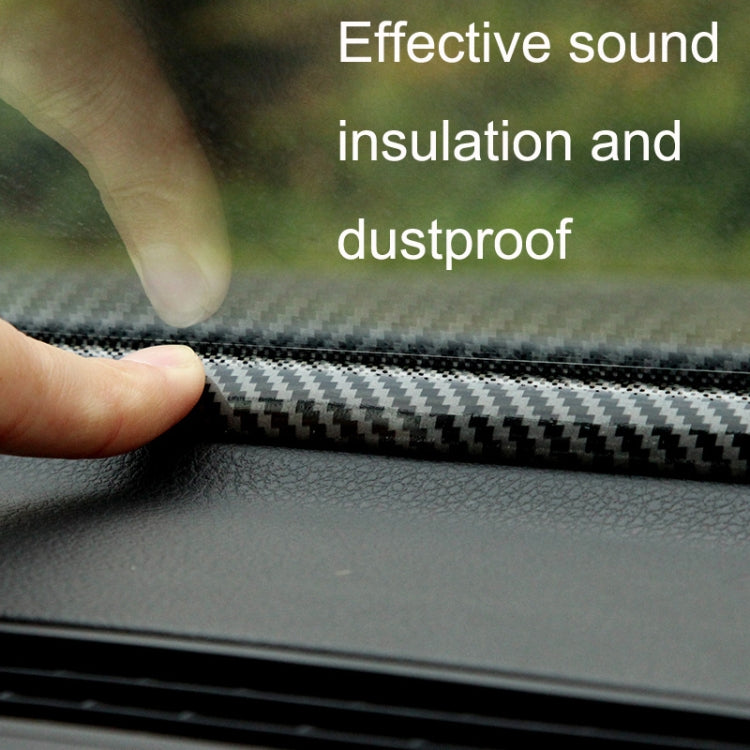 Car Elastomer Seal Rubber Strip Instrument Panel Leakproof Dustproof Soundproof Universal, N856 Carbon Fiber Pattern, 2pcs N856 No Fiber Pattern