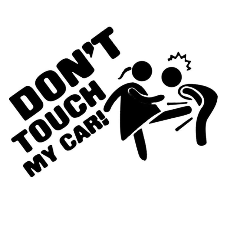 10 PCS Car Sticker Do Not Touch My Car Personalised Reflective Warning Sticker, Black, White