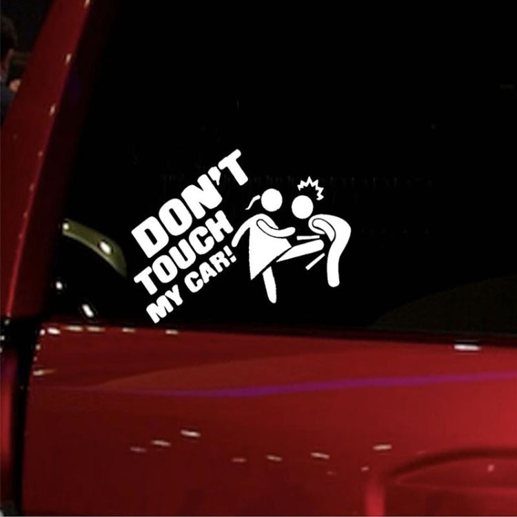 10 PCS Car Sticker Do Not Touch My Car Personalised Reflective Warning Sticker, Black, White