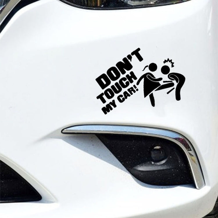 10 PCS Car Sticker Do Not Touch My Car Personalised Reflective Warning Sticker, Black, White