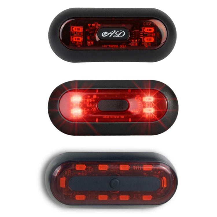 Motorbike Helmet Warning Light USB Rechargeable Waterproof Tail Light, 4 Beads, 4 Beads B Model, 10 Beads