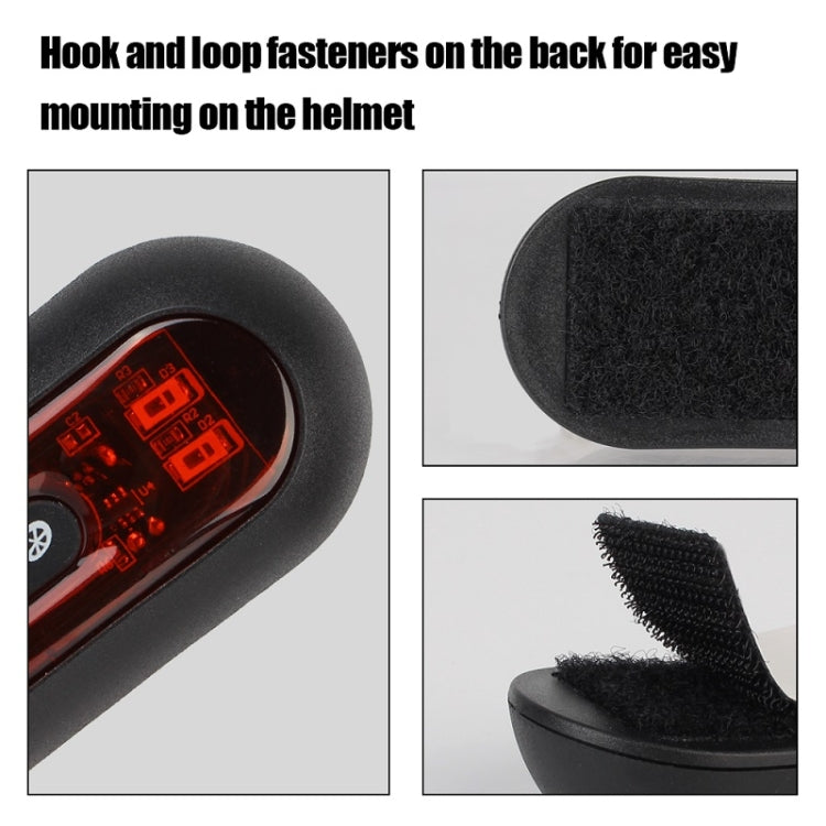 Motorbike Helmet Warning Light USB Rechargeable Waterproof Tail Light, 4 Beads, 4 Beads B Model, 10 Beads