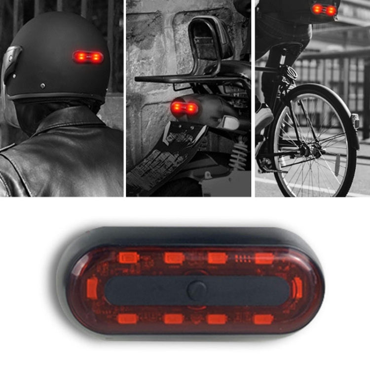 Motorbike Helmet Warning Light USB Rechargeable Waterproof Tail Light, 4 Beads, 4 Beads B Model, 10 Beads