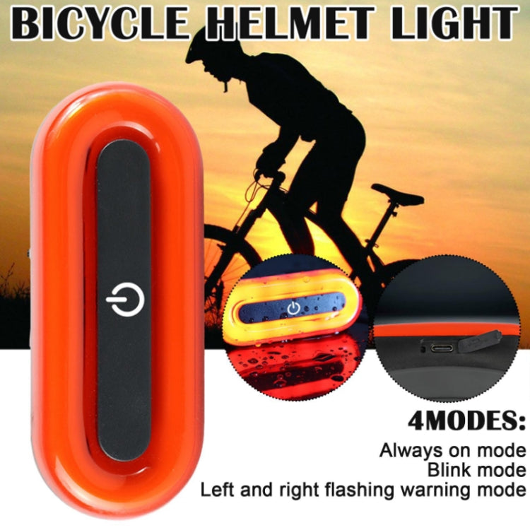Helmet Blaster Warning Light Bicycle LED Rechargeable Tail Light, Black