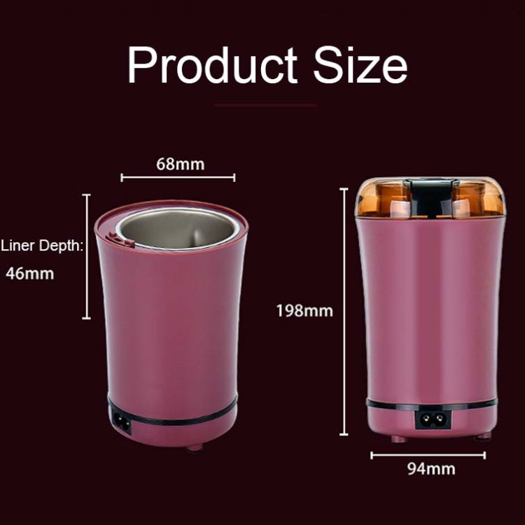 M150A Stainless Steel Electric Mini Coffee Grinder Grain Bean Grinding Machine, Spec:, US Plug (Purple), US Plug (Black), US Plug (White), EU Plug (White), EU Plug (Purple), UK Plug (White), UK Plug (Black), UK Plug (Purple)