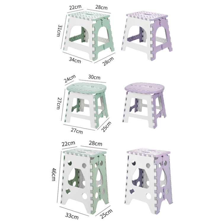 Convenient Folding Home Outdoor Thickened Portable Stool, Green Small, Green Medium, Green Large, Violet Small, Violet Medium, Violet Large