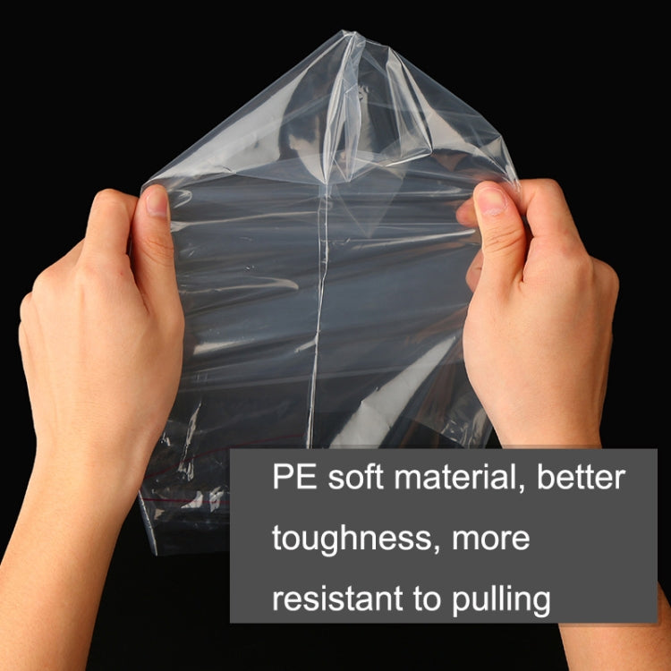100 PCS / Set PE Clothing Packaging Bag Transparent Self-Stick Bag Jewelry Plastic Sealed Bag, Size:, 10x15cm, 10x18cm, 12x28cm, 13x18cm, 16x25cm, 18x28cm, 20x25cm, 20x30cm, 22x34cm, 25x30cm, 25x35cm, 25x40cm, 25x45cm, 28x36cm, 28x40cm, 28x42cm, 28x45c...