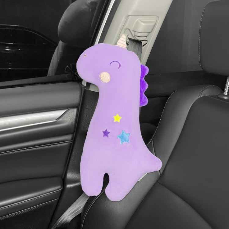 Car Seat Belt Pillow Shoulder Cover Cartoon Insurance Belt, Yellow, Purple, Green