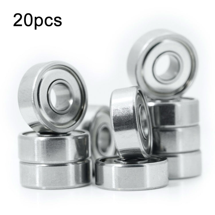 20pcs Miniature Bearings Silent Deep Groove Ball Bearings, 604zz, 605zz, 606zz, 607zz, 608zz, 609zz, 6000zz, 6001zz, 6002zz