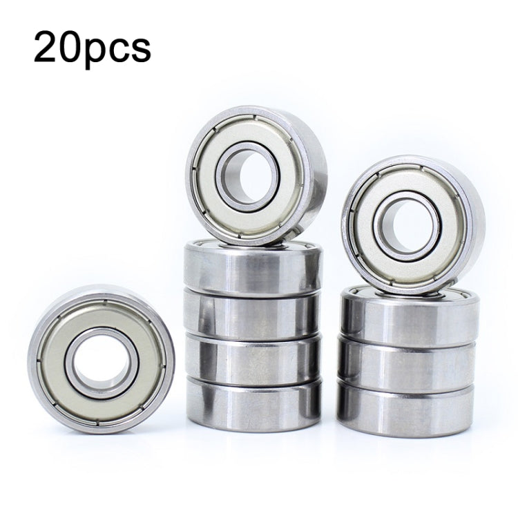 20pcs Miniature Bearings Silent Deep Groove Ball Bearings, 604zz, 605zz, 606zz, 607zz, 608zz, 609zz, 6000zz, 6001zz, 6002zz