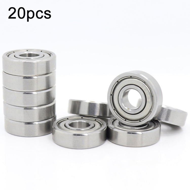 20pcs Miniature Bearings Silent Deep Groove Ball Bearings, 604zz, 605zz, 606zz, 607zz, 608zz, 609zz, 6000zz, 6001zz, 6002zz