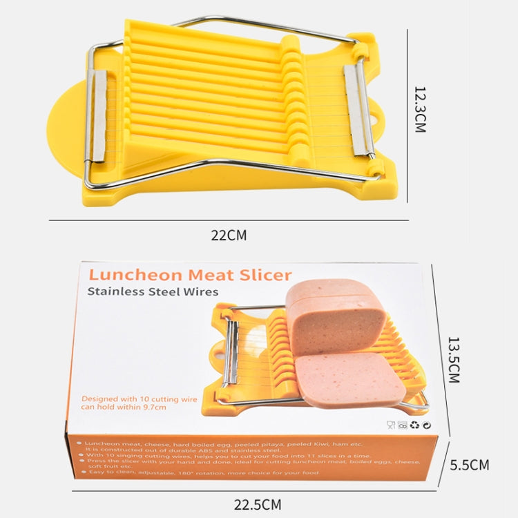 JA-958 Lunch Meat Ham Slicer Household Fruit Cutter Banana Sliced Kitchen Egg Cutter, JA-958 Ham Slicer (White), JA-958 Ham Slicer (Yellow)