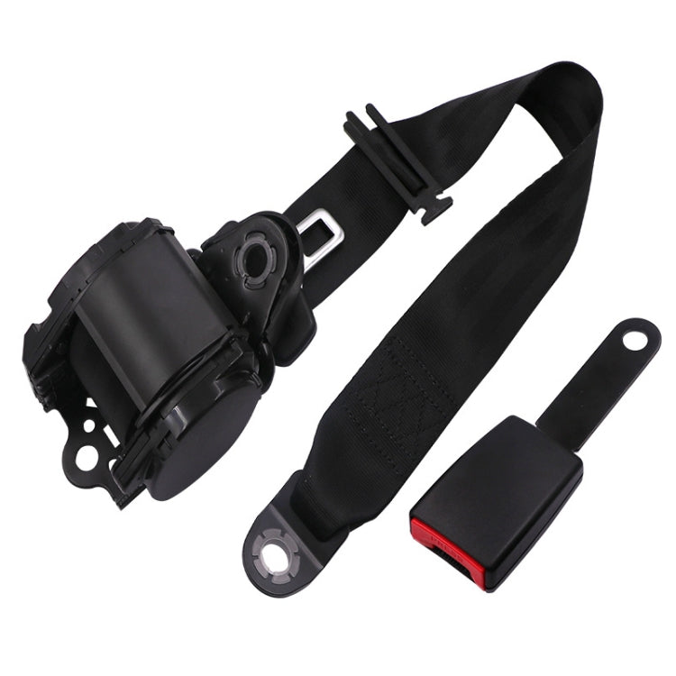 Universal 3-point Car Retrofit Seat Belt With Emergency Locking, Iron Bar Latch, Iron Buckle, Braided Straps