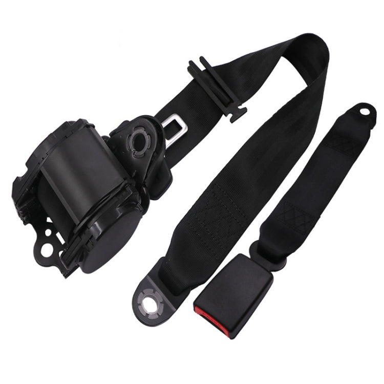 Universal 3-point Car Retrofit Seat Belt With Emergency Locking, Iron Bar Latch, Iron Buckle, Braided Straps