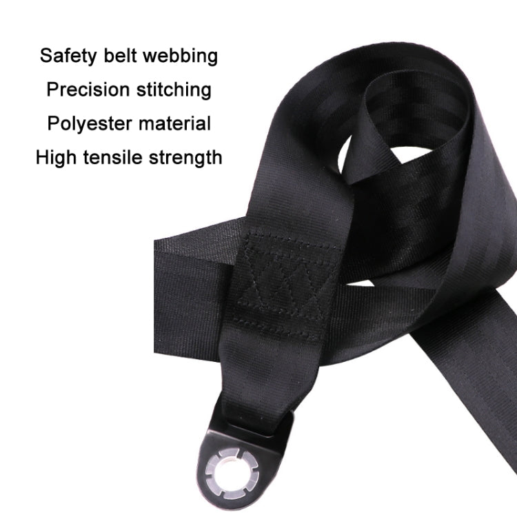 Universal 3-point Car Retrofit Seat Belt With Emergency Locking, Iron Bar Latch, Iron Buckle, Braided Straps