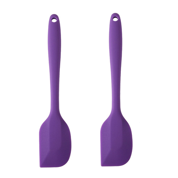 2pcs Large Integrated Silicone Scraper Chocolate Cream Mixing Knife, Large Blue, Large Black, Large Green, Large Purple, Large Orange, Large Red, Large Pink, Large Yellow