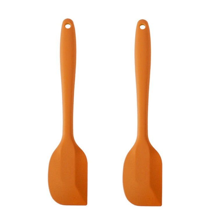 2pcs Large Integrated Silicone Scraper Chocolate Cream Mixing Knife, Large Blue, Large Black, Large Green, Large Purple, Large Orange, Large Red, Large Pink, Large Yellow