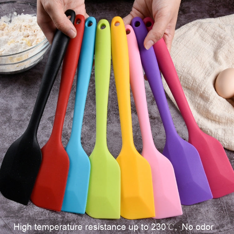 2pcs Large Integrated Silicone Scraper Chocolate Cream Mixing Knife, Large Blue, Large Black, Large Green, Large Purple, Large Orange, Large Red, Large Pink, Large Yellow