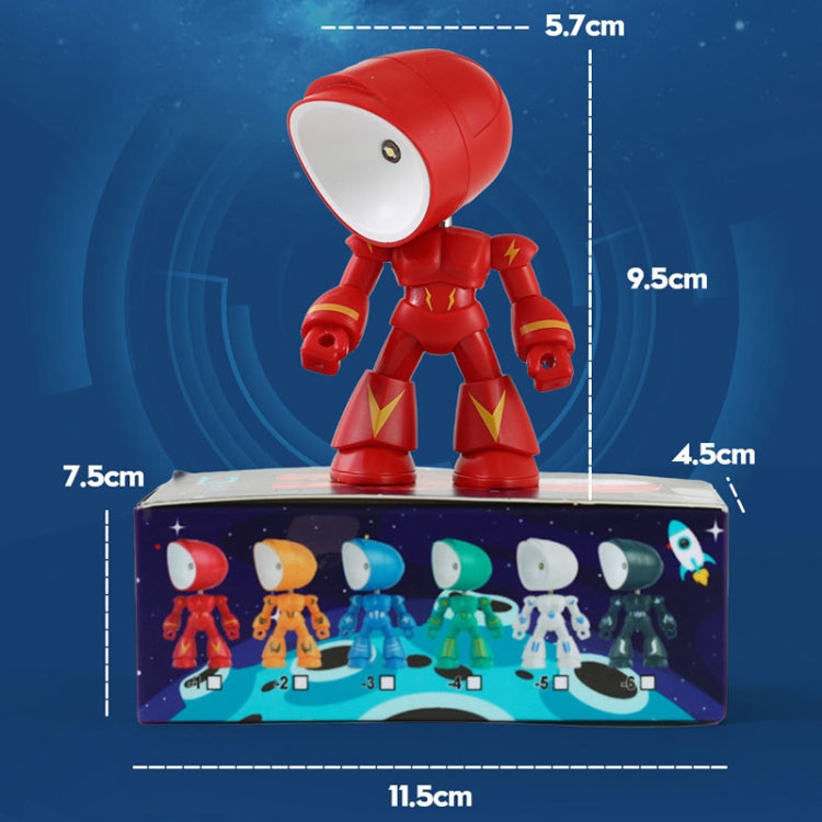 9622 LED Mini Foldable Cartoon Policeman Night Light Desktop Magnetic Desk Lamp, 9622 (Green), 9622 (Blue), 9622 (White), 9622 (Red), 9622 (Black), 9622 (Yellow)