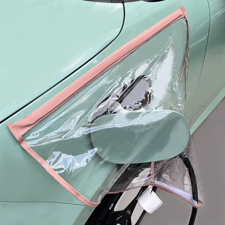 Electric Vehicle Charging Port Magnetic Transparent Rain Cover, Rain Cover Transparent Green, Rain Cover Yellow, Rain Cover Blue, Rain Cover Pink, Rain Cover White, Rain Cover Black