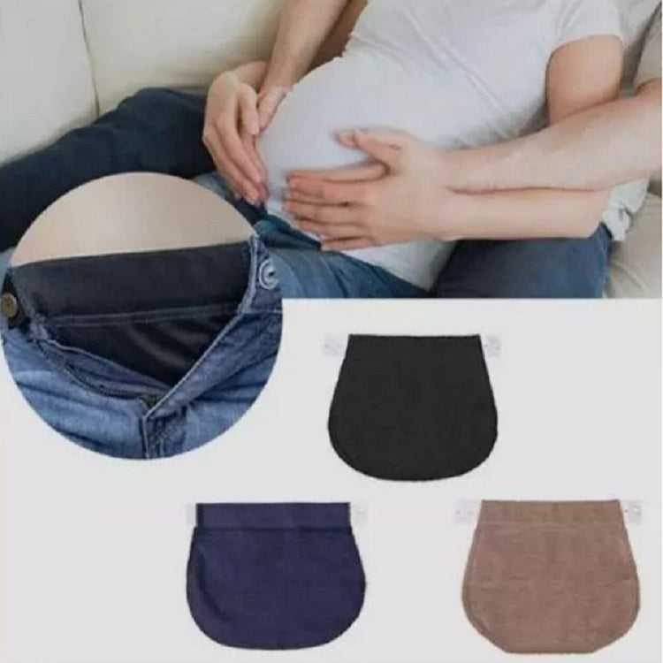 Pregnant Women May Be Adjusted To Change The Waistband Elastic Waistband Extended Buckle, Black, Khaki