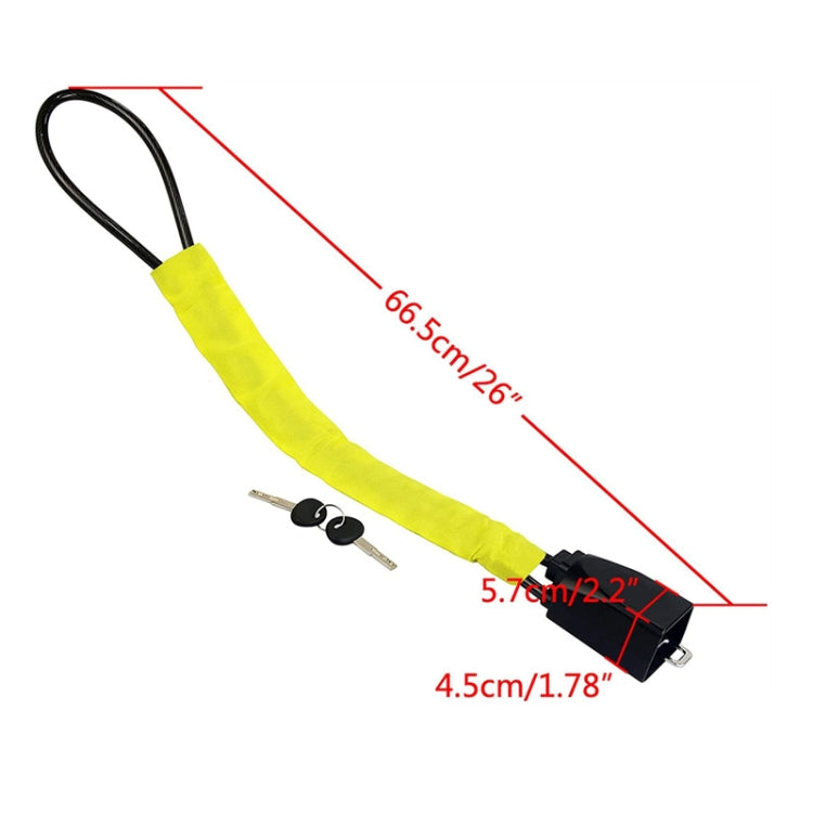 S308 Car Steering Wheel Wire Rope Lock Security Anti-theft Locks