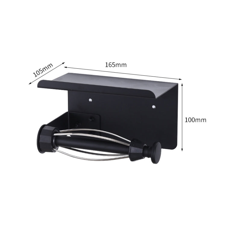 Stainless Steel Damping Paper Towel Holder Punch-free Roll Paper Storage Rack, Style 2