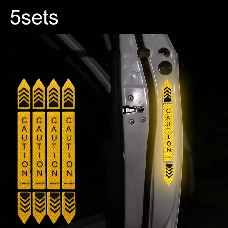 5sets Car Opening Door Anti-Collision Safety Warning Reflector, 5sets Fluorescent Green, 5sets Diamond White, 5sets Diamond Red, 5sets Diamond Blue, 5sets Diamond Yellow