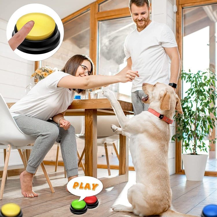 Pet Communication Button Dog Vocal Box Recording Vocalizer, Style: Recording Model, Rose Red, Pink, Yellow, Lake Blue, White, Dark Blue, Light Blue, Green, Purple, Red, Orange