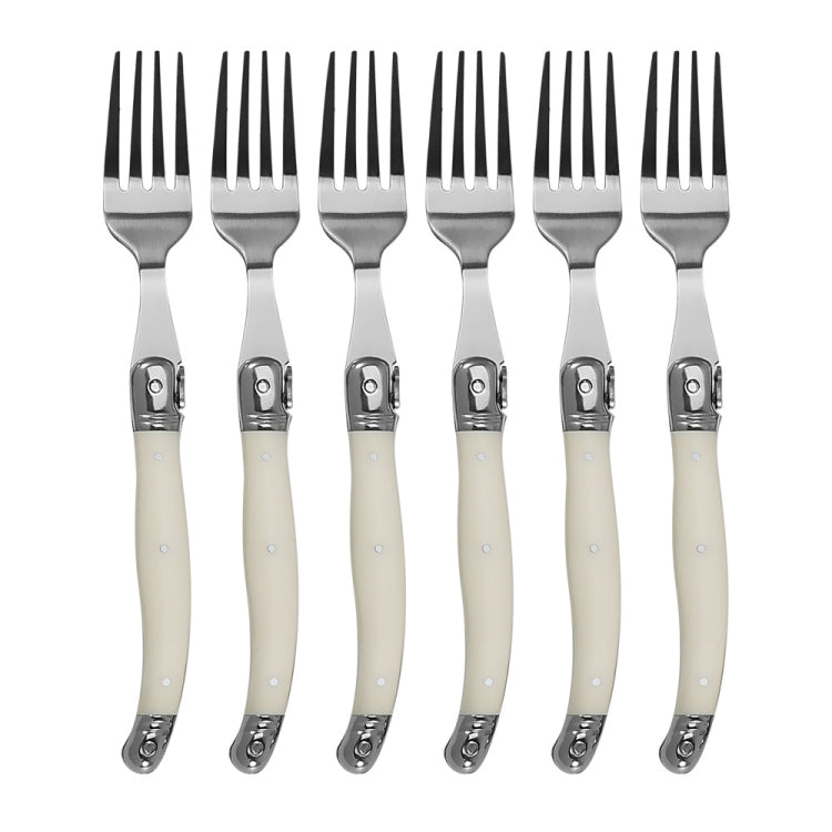 Stainless Steel Knife Fork Spoon Set Plastic Handle Western Tableware, 3 In 1, 4 In 1, 6 Knives, 6 Forks, 6 Spoons, 6 Tea Spoons