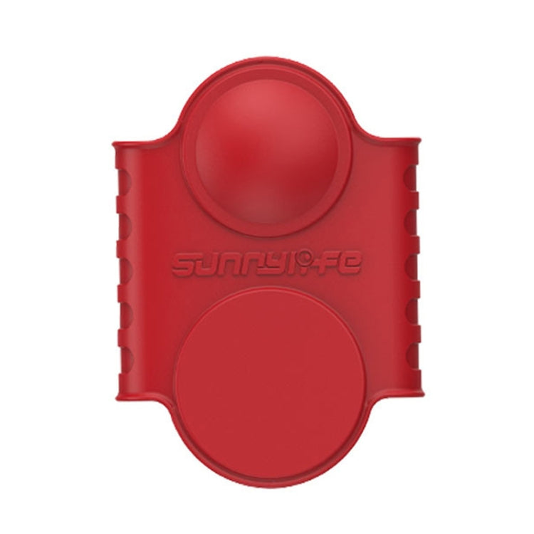 جراب حماية من السيليكون من Sunnylife ST-Q9420 لكاميرا Insta360 One X2، جراب أسود للجسم + حبل قصير لكاميرا Insta360 One X2، جراب شاشة عدسة أحمر لكاميرا Insta360 One X2، جراب شاشة عدسة أسود لكاميرا Insta360 One X2