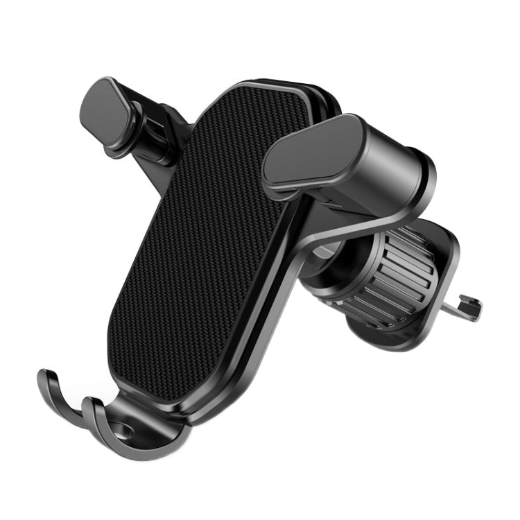 Car Air Outlet Upside-down Hook Strong Mobile Phone Holder, Cool Black, High-grade Black
