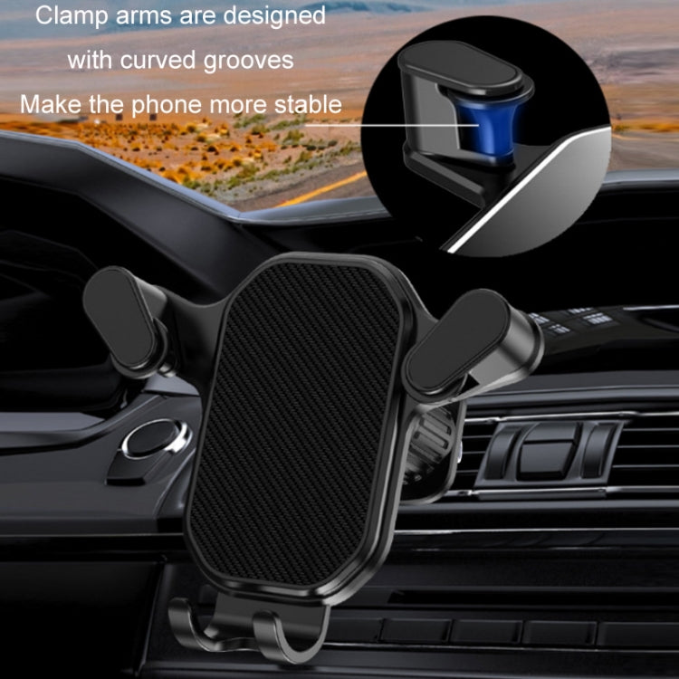 Car Air Outlet Upside-down Hook Strong Mobile Phone Holder, Cool Black, High-grade Black