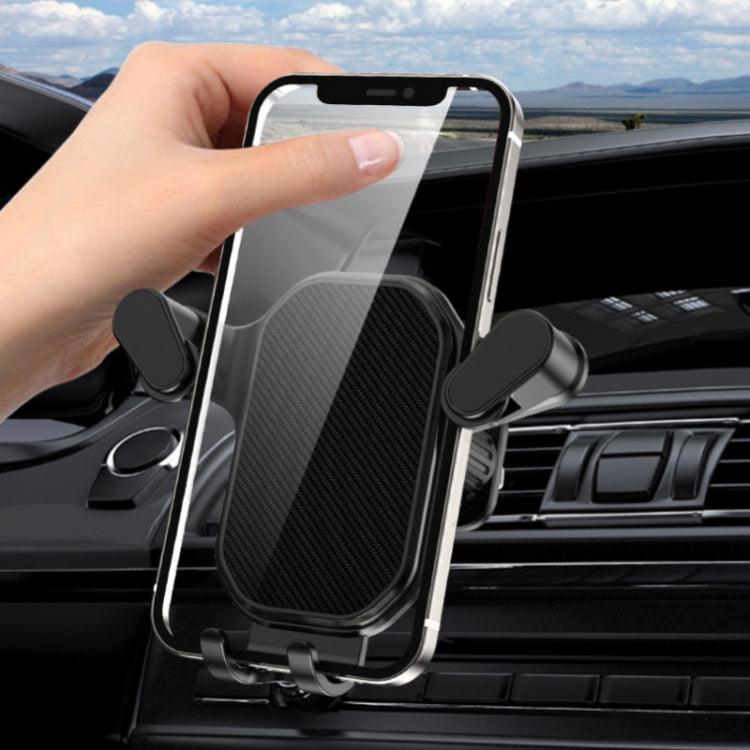 Car Air Outlet Upside-down Hook Strong Mobile Phone Holder, Cool Black, High-grade Black