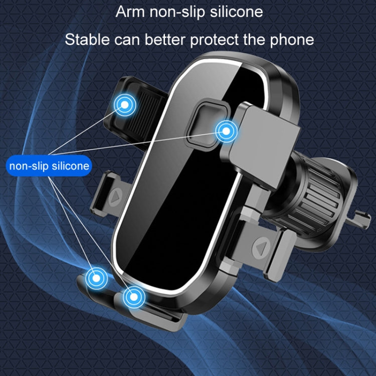 Car Air Outlet Hook Firmly Navigation Mobile Phone Holder, Mirror Black