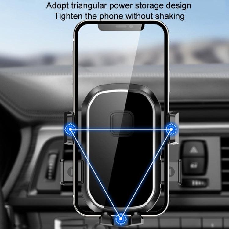 Car Air Outlet Hook Firmly Navigation Mobile Phone Holder, Mirror Black