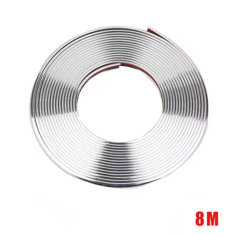 W12 8m/roll Car Universal Reflective Wheel Electroplating Decorative Strip, 1roll Electroplating Red, 1roll Electroplating Blue, 1roll Electroplating Gold, 1roll Electroplating Silver, 1roll Electroplating Purple