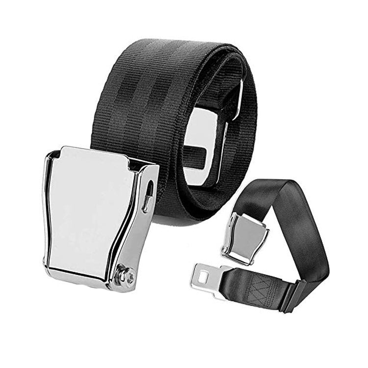 Two Point Aircraft Buckle Adjustable Seat Belt Extended Band, Aircraft Buckle Seat Belt(Black), Aircraft Buckle Seat Belt(Gray)
