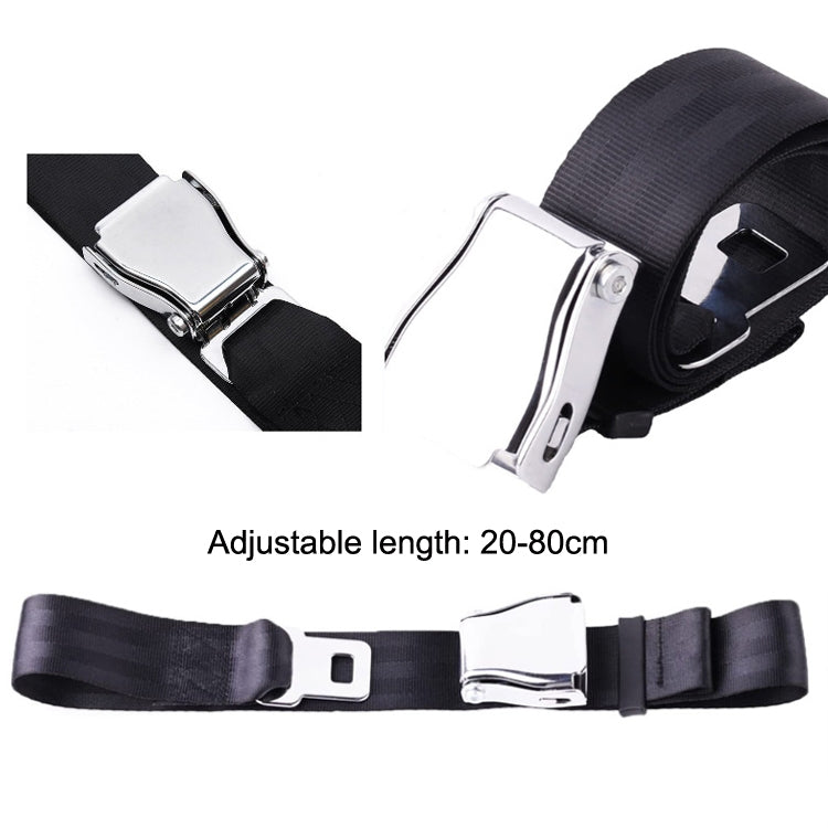 Two Point Aircraft Buckle Adjustable Seat Belt Extended Band, Aircraft Buckle Seat Belt(Black), Aircraft Buckle Seat Belt(Gray)