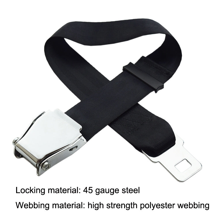 Two Point Aircraft Buckle Adjustable Seat Belt Extended Band, Aircraft Buckle Seat Belt(Black), Aircraft Buckle Seat Belt(Gray)