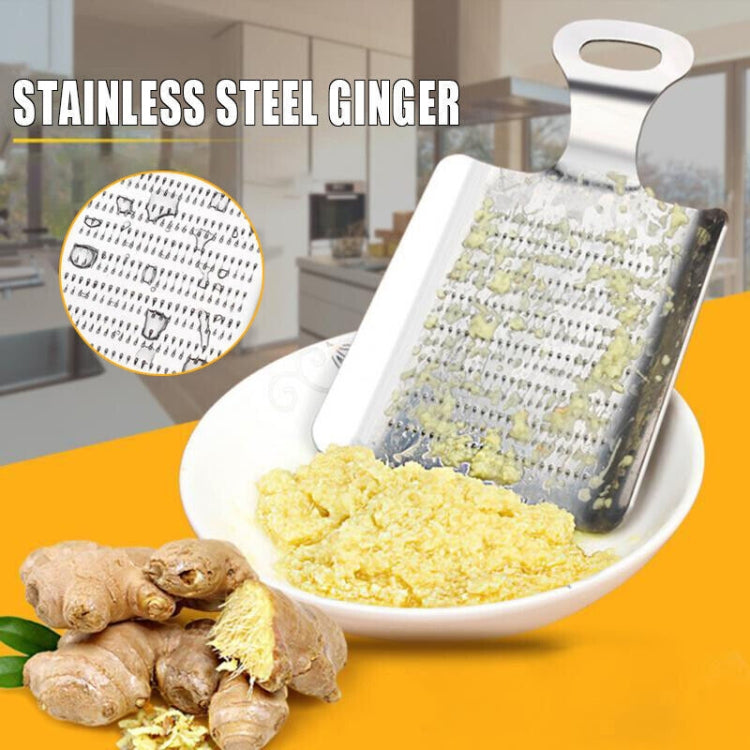 KS1001 Thicken Stainless Steel Ginger Garlic Vegetable Puree Grinder, Square, Spoon