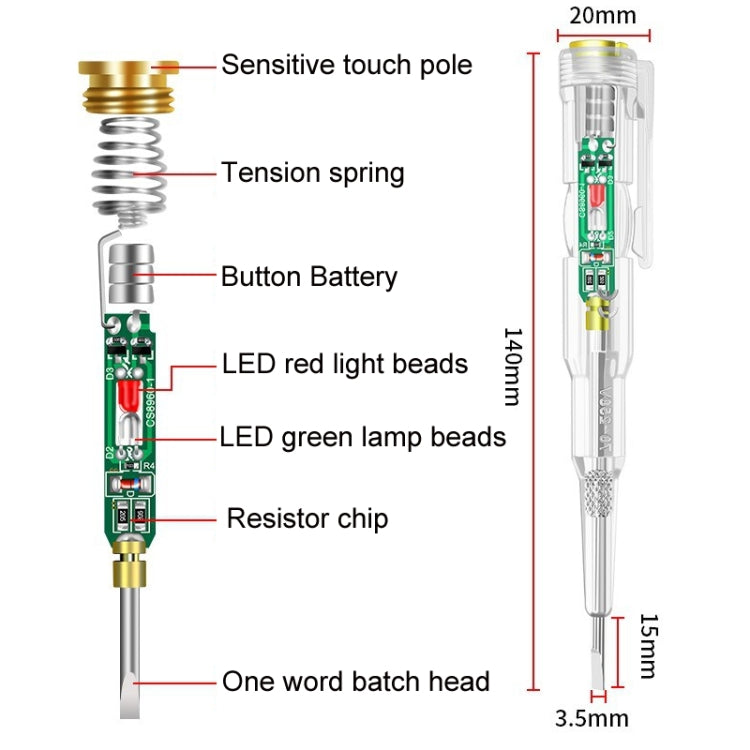 Multi-Functional High-Brightness Color Light Intelligent Sensor On-Off Electroscope Pen, Color Light Detector Pen