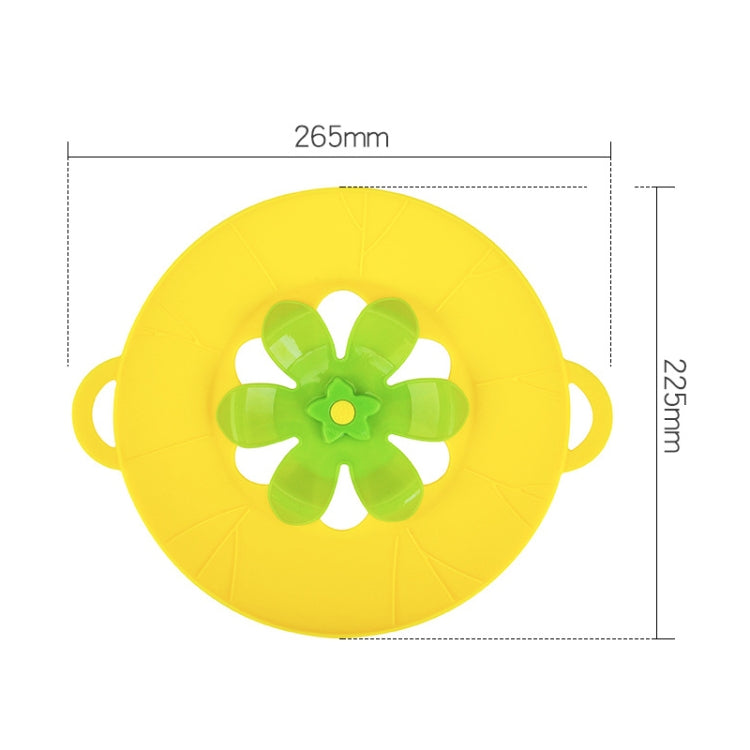 Silicone Flower Spill-proof Pot Lid Rotatable Pot Lid Kitchen Gadget, Size:, 23cm Yellow, 23cm Gray, 29cm Yellow, 29cm Gray