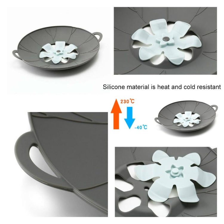 Silicone Flower Spill-proof Pot Lid Rotatable Pot Lid Kitchen Gadget, Size:, 23cm Yellow, 23cm Gray, 29cm Yellow, 29cm Gray