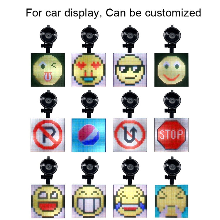 P4-32x32 RGB Full Color Emoticon Picture LED Car Display Wireless Transmission Wifi Custom, P4-32x32 RGB USB