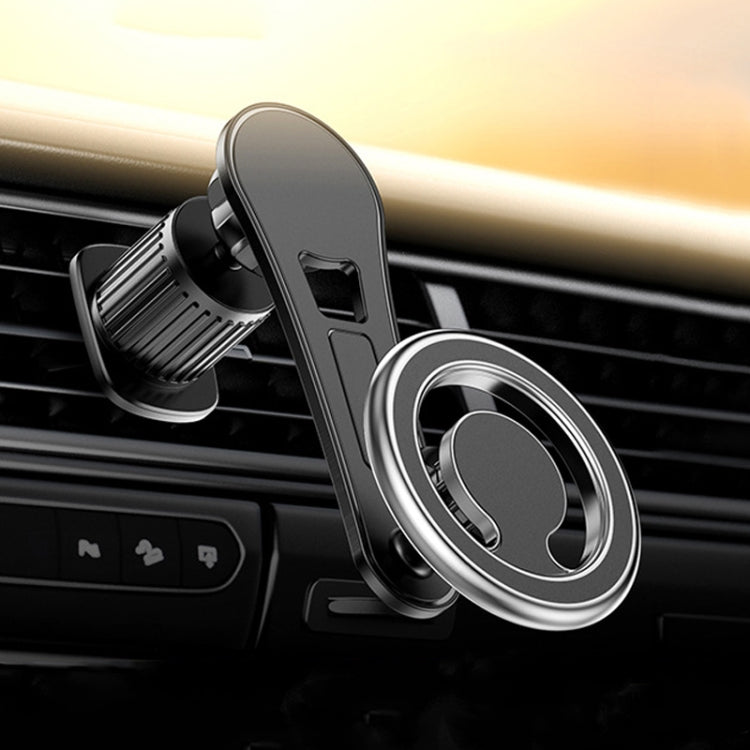 D19 Car Magnetic Mobile Phone Holder Rotatable Metal Navigation Bracket, Spec:, D19 Air Outlet (Black), D19 Seat (Black), D19 Seat (Silver), D19 Sticker (Black), D19 Sticker (Silver), D19 Air Outlet (Silver), D19 Extended (Black), D19 Extended (Silver)