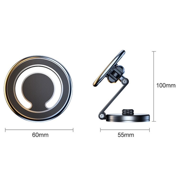 D27 Car Magnetic Telescopic Folding Navigation Mobile Phone Holder, D27 (Black), D27 (Silver)