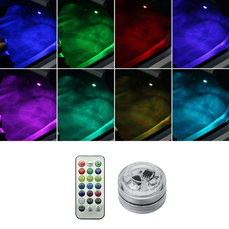 Car Modification Wireless Colorful Remote Control Atmosphere Light, 1 Light +1 RC, 2 Lights +1 RC, 4 Lights +1 RC, 8 Lights +1 RC