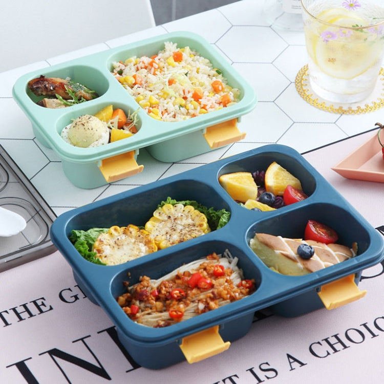 Sealed Compartment Microwave Plastic Lunch Box Portable Student Lunch Plate, 850ml (Blue), 850ml (Green), 850ml (Red), 1.3L (Blue), 1.3L (Red), 1.3L (Green)